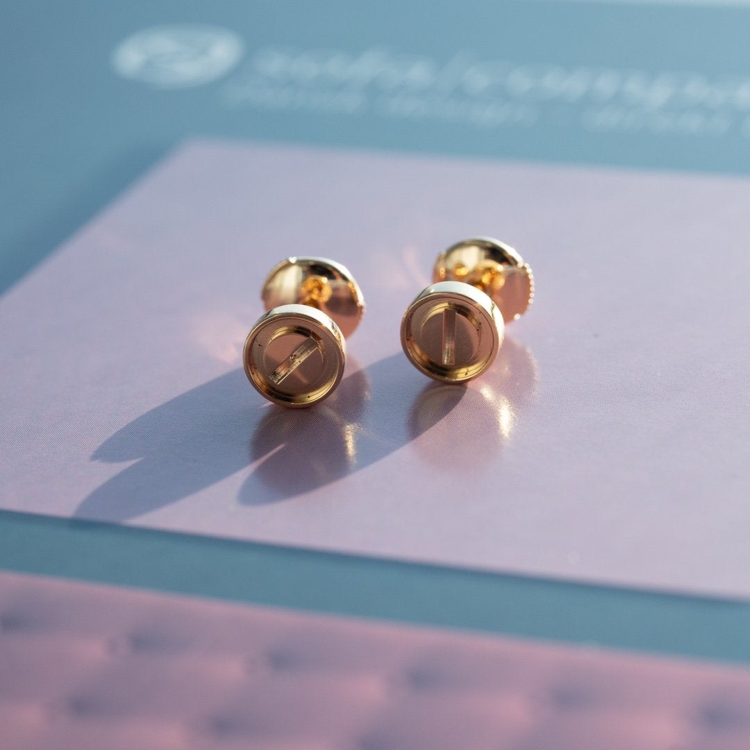 CARTIER LOVE EARRINGS PINK GOLD 7.2MM