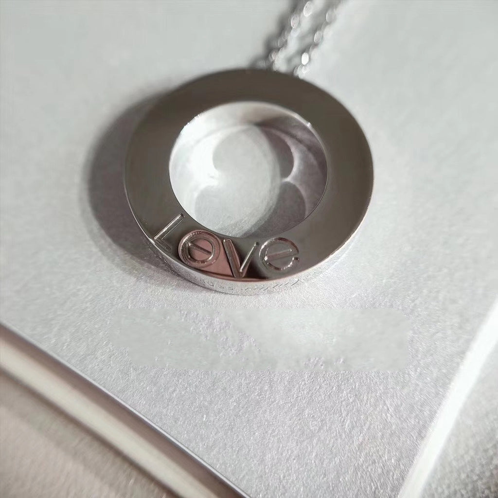 CARTIER LOVE NECKLACE ADJUSTABLE SILVER