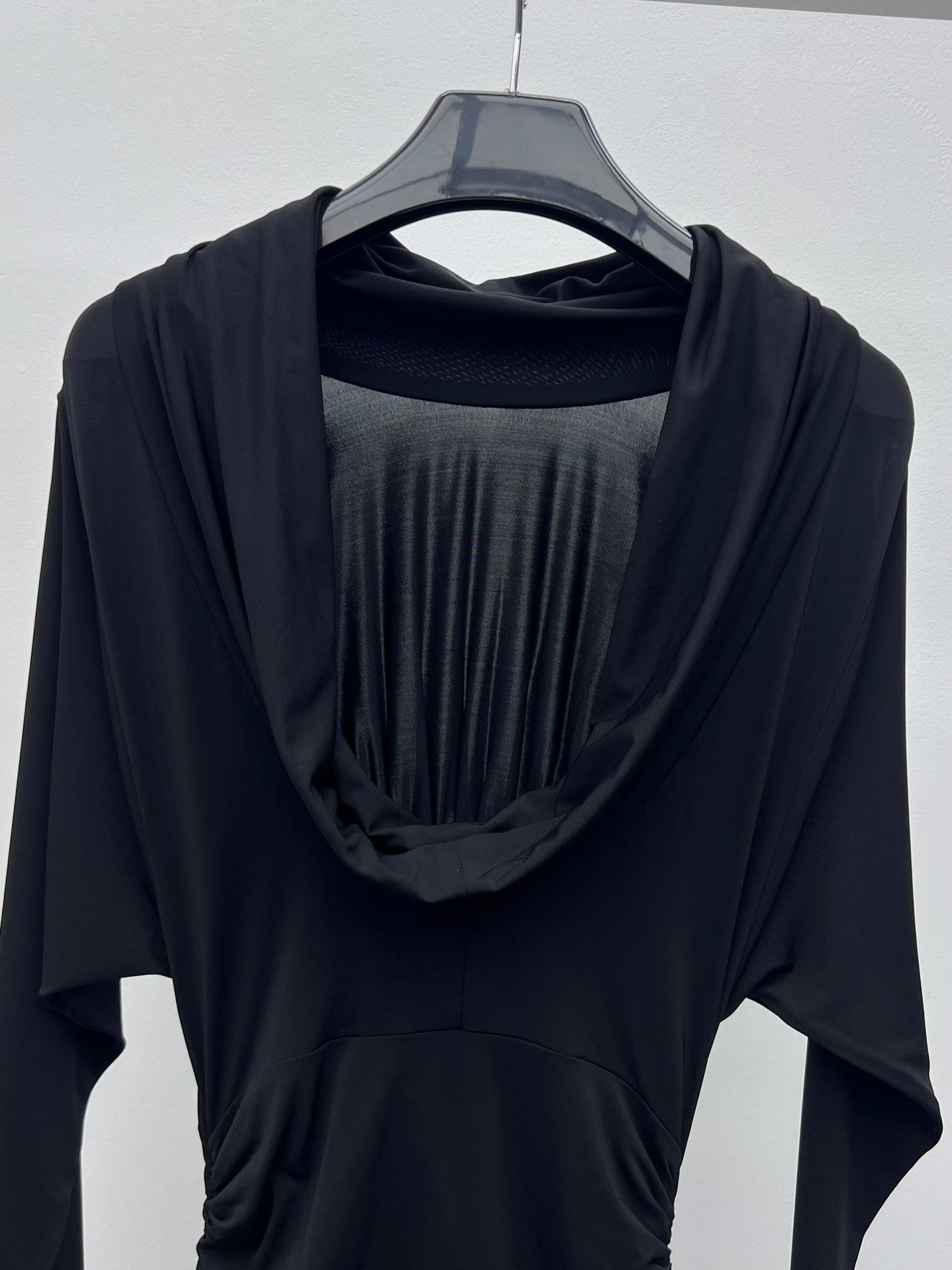 YSL 25S RUFFLED LONG-SLEEVE DRESS STYLE 131