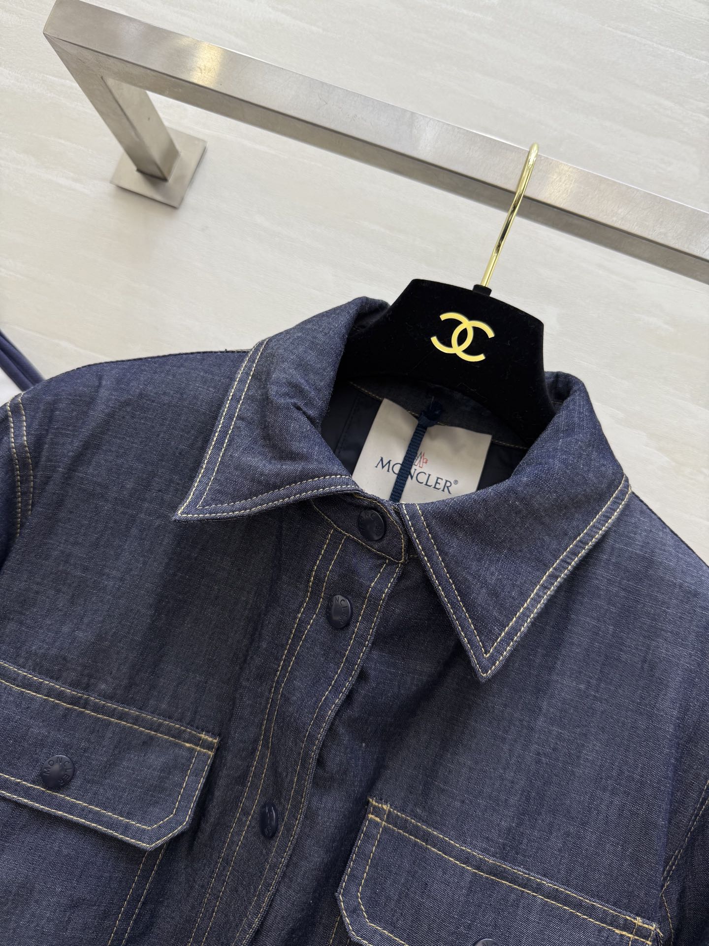 MONCLER 25S DENIM DOWN JACKET 344