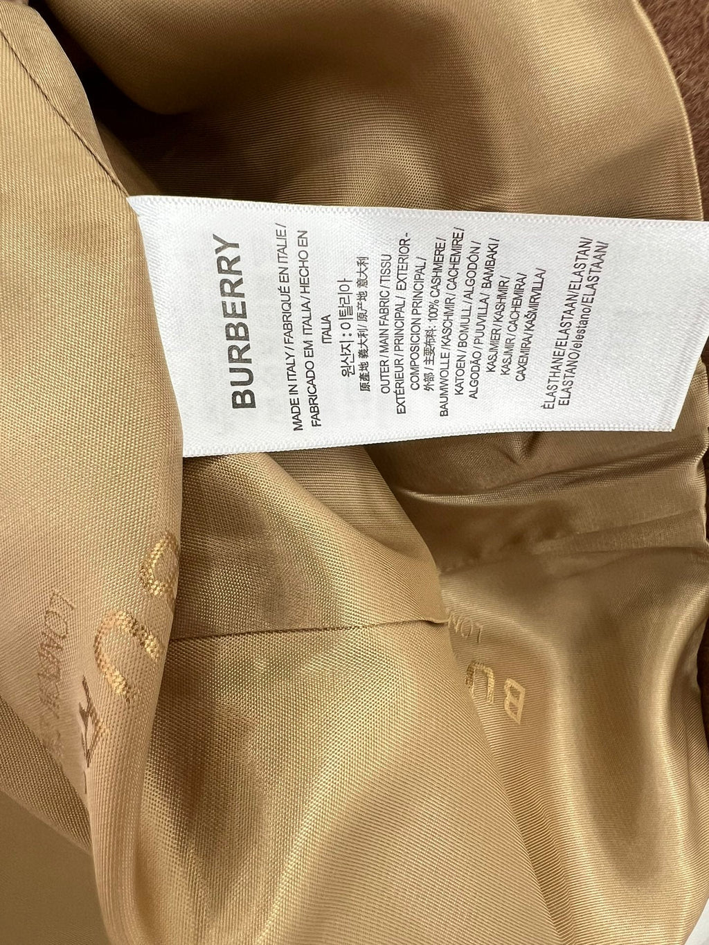 BURBERRY 25S CASHMERE COAT 0059