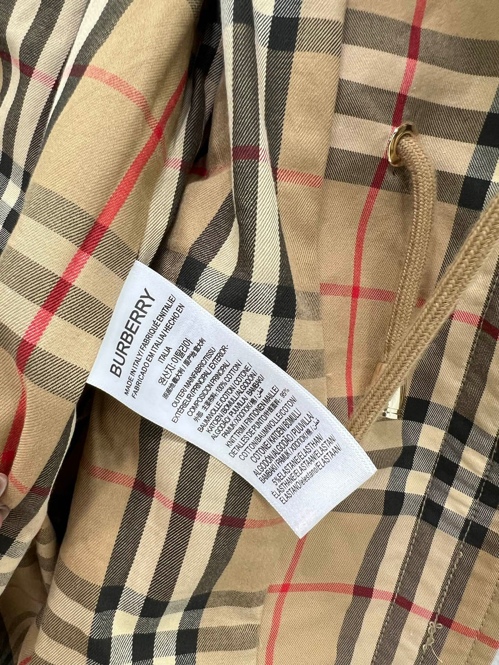 BURBERRY PLAID JACKET 275082