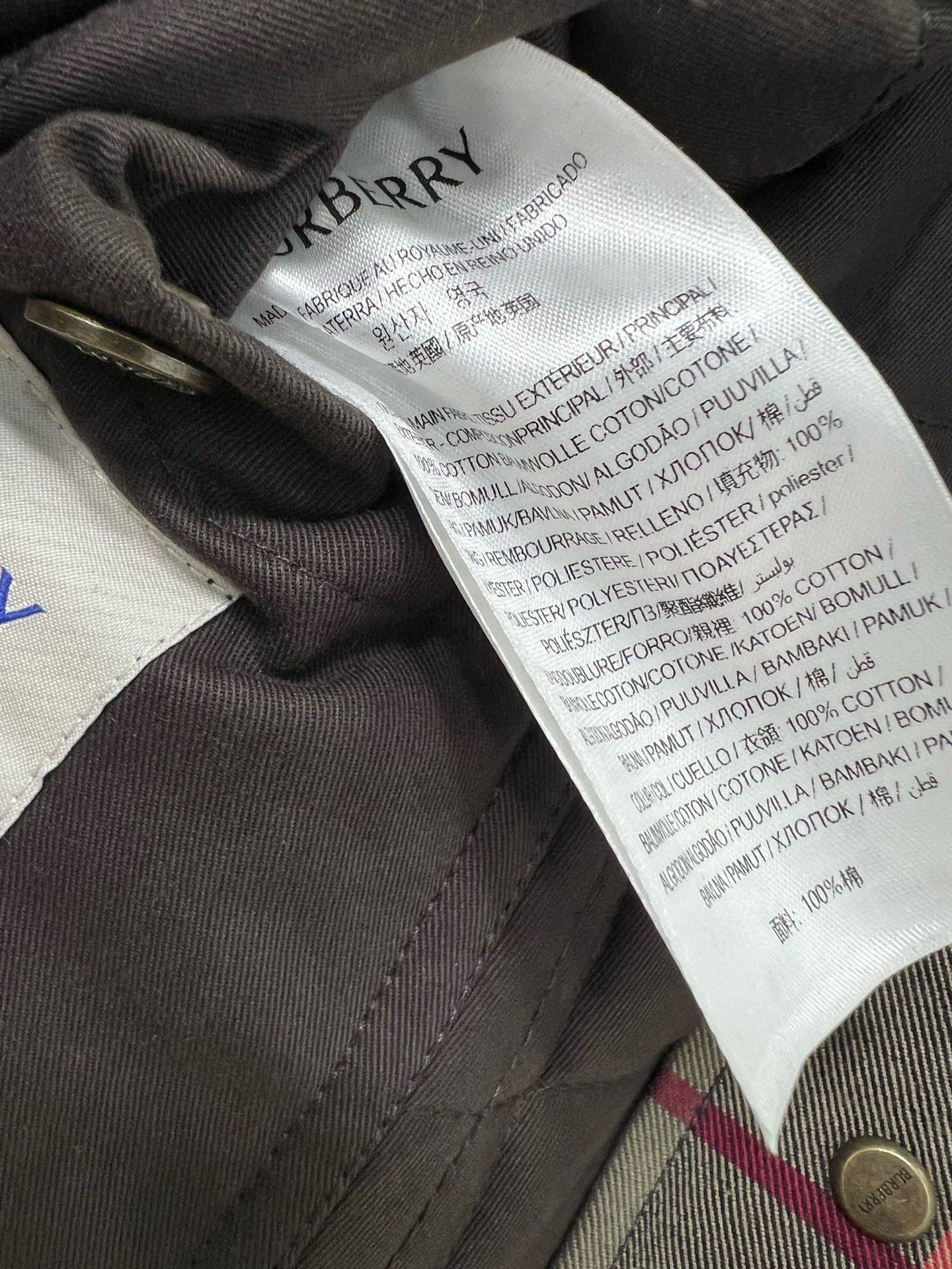 BURBERRY 25S COTTON PLAID JACKET 129