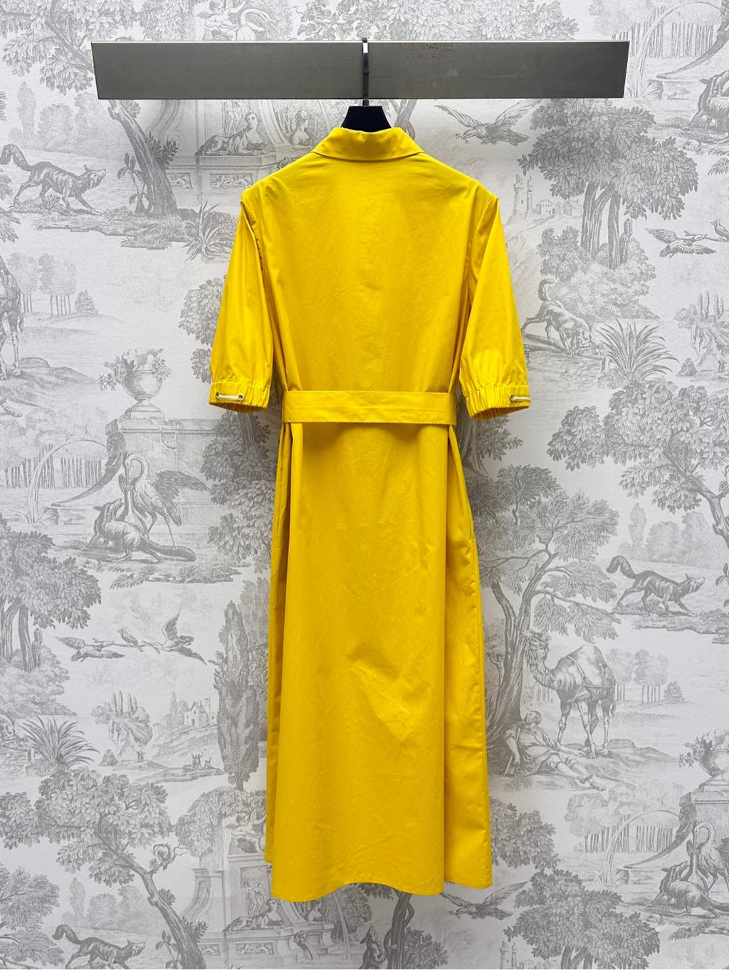 MAX MARA BELTED DRESS WITH LAPEL COLLAR 267812