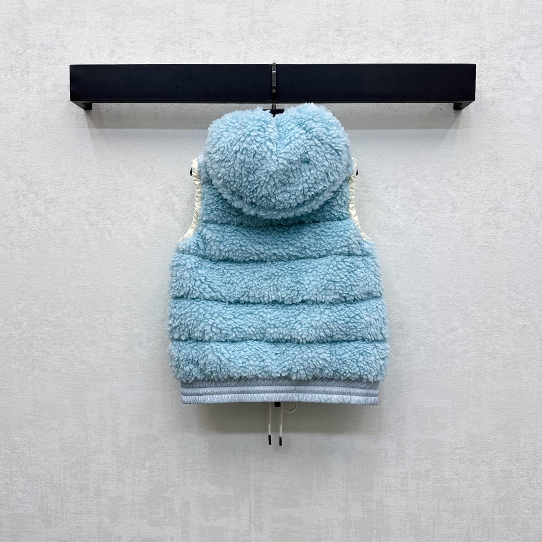 MONCLER 25S DOWN VEST IN BLUE 107